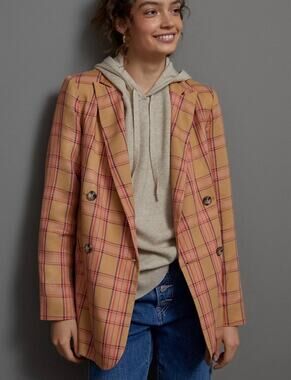 Anthropologie Maeve Victoria Plaid Blazer Classic Tartan | Size X-Small XS